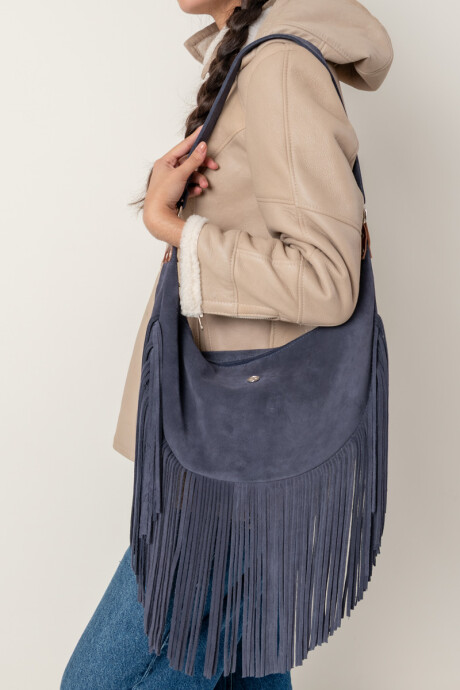 Cartera fede Azul gamuza