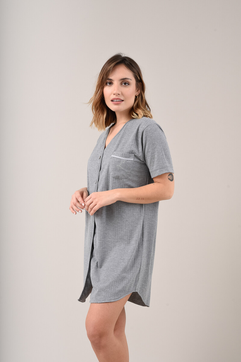 Camisa Manga Corta - Gris 