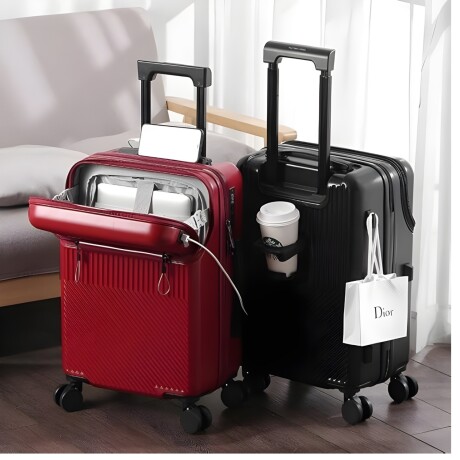 Valija rigida Lumax Sapporo con portavaso Negro