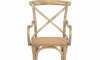 Silla de Abedul cruceta con apoyabrazos Marrón Claro