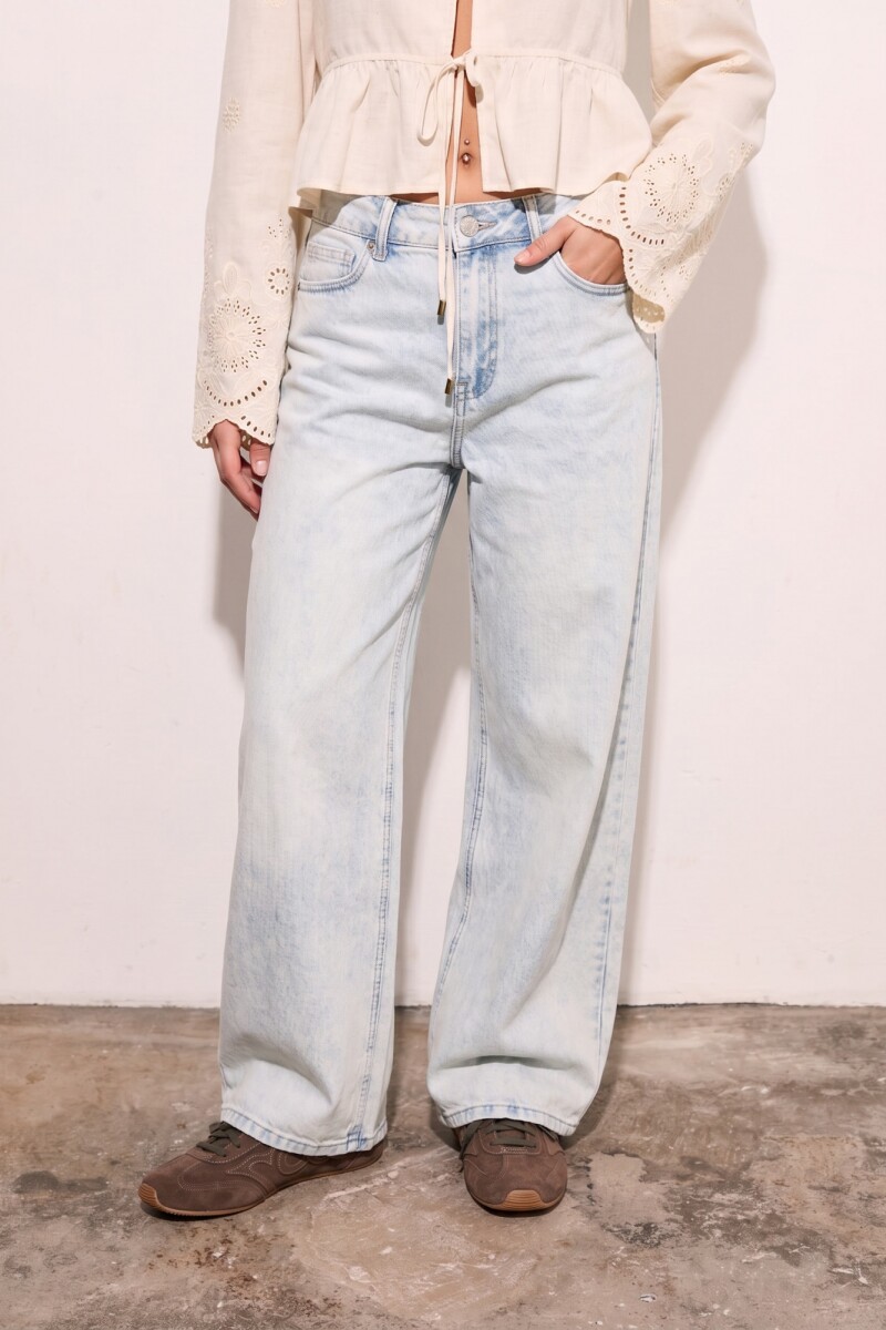 Jean Wide Leg Lavado Denim