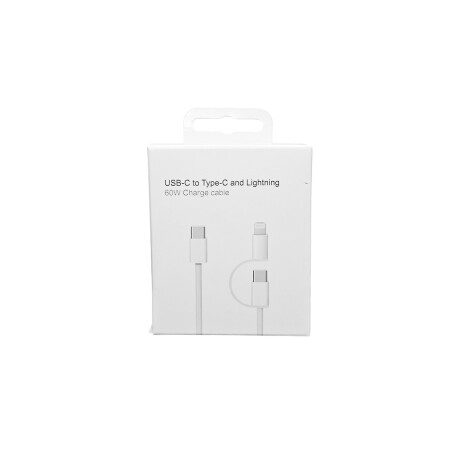 Cable USB tipo C y lighting Blanco