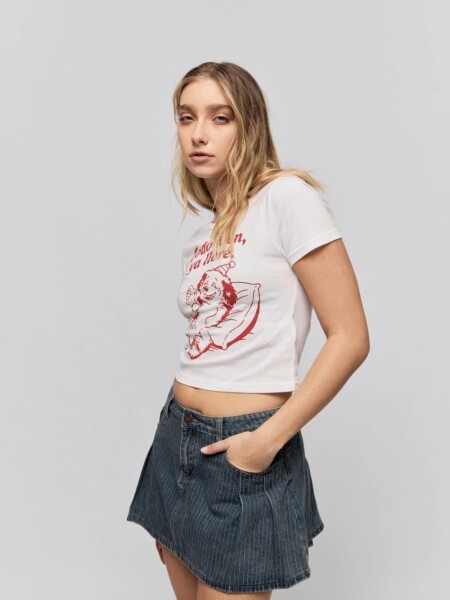 T-SHIRT P.CAKE LLORADERA M.C todo BLANCO