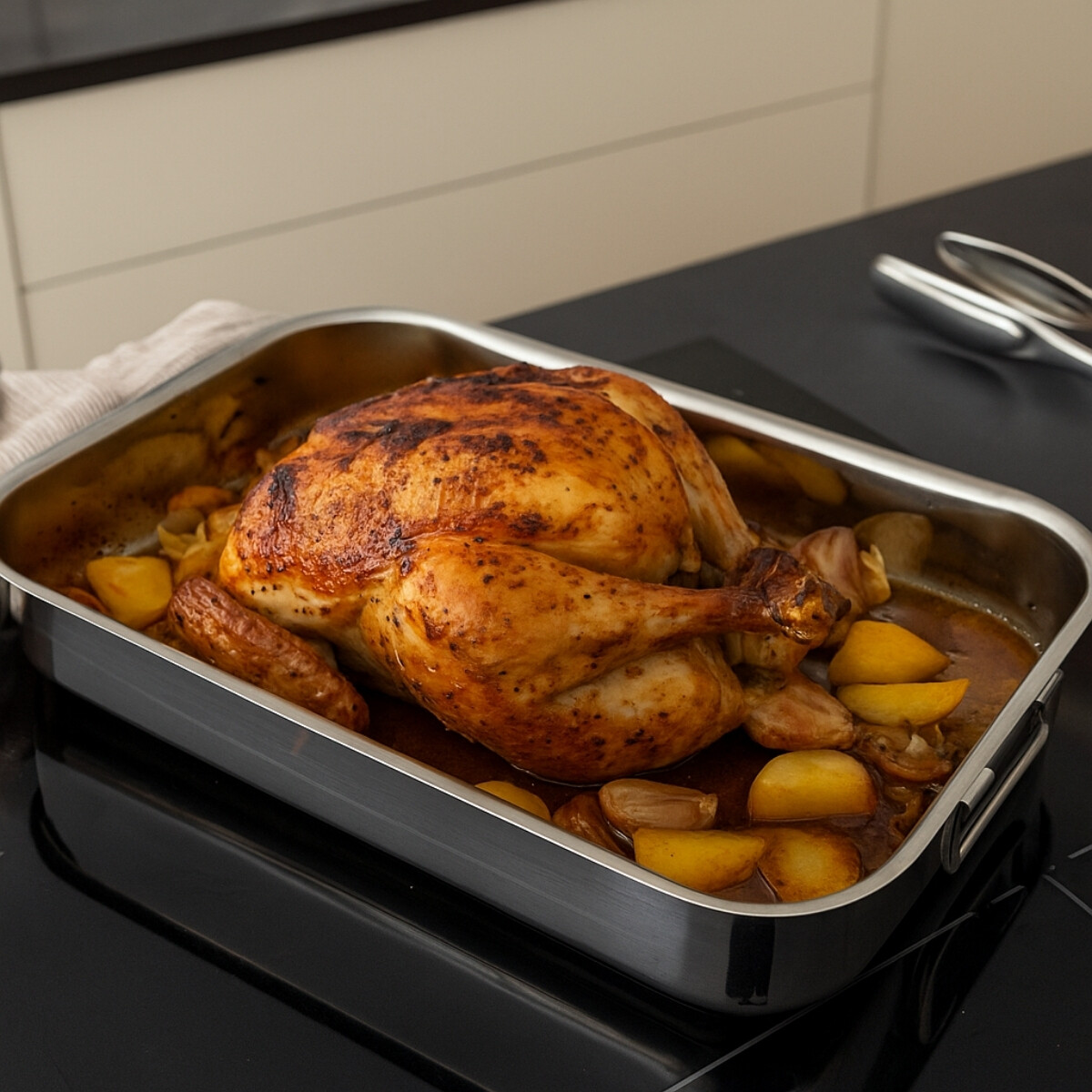 Asadera inox a/movil 40x28x5.6 cm 