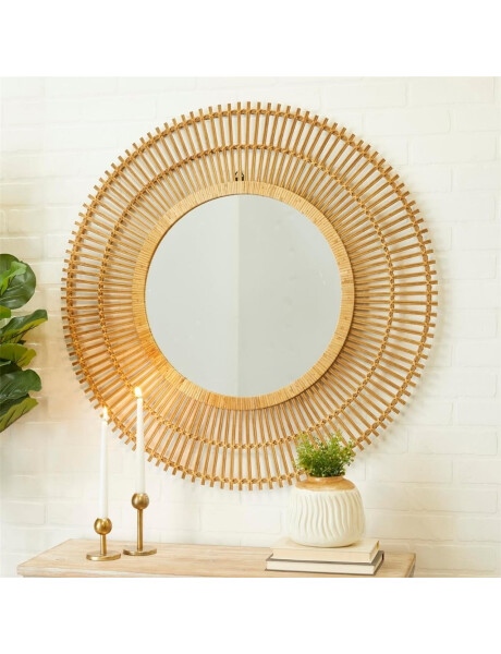 ESPEJO REDONDO D83CM FIBRAS NATURAL ESPEJO REDONDO D83CM FIBRAS NATURAL