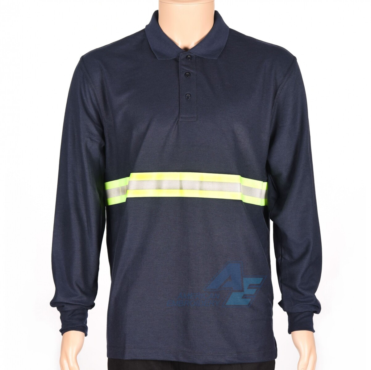 Remera Polo Manga Larga Con Reflectivo 