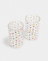 Artículos cocina Set De 2 Vasos De Vidrio Con Sorbete - Combinacion Multicolor