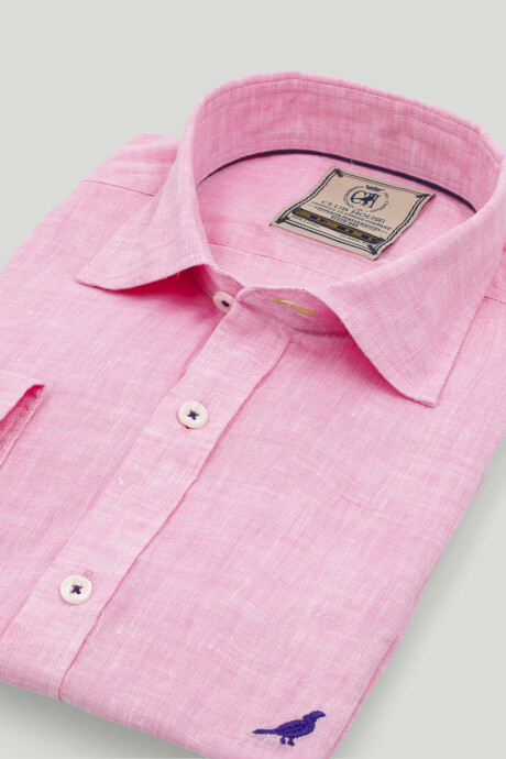 Camisa de lino Rosa