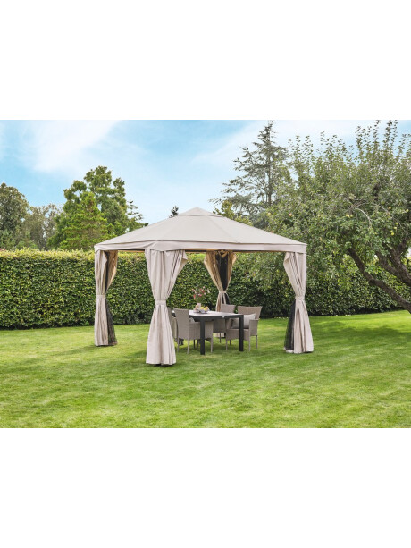 Gazebo NORDMARKA 3x3x2,78 m beige Gazebo NORDMARKA 3x3x2,78 m beige