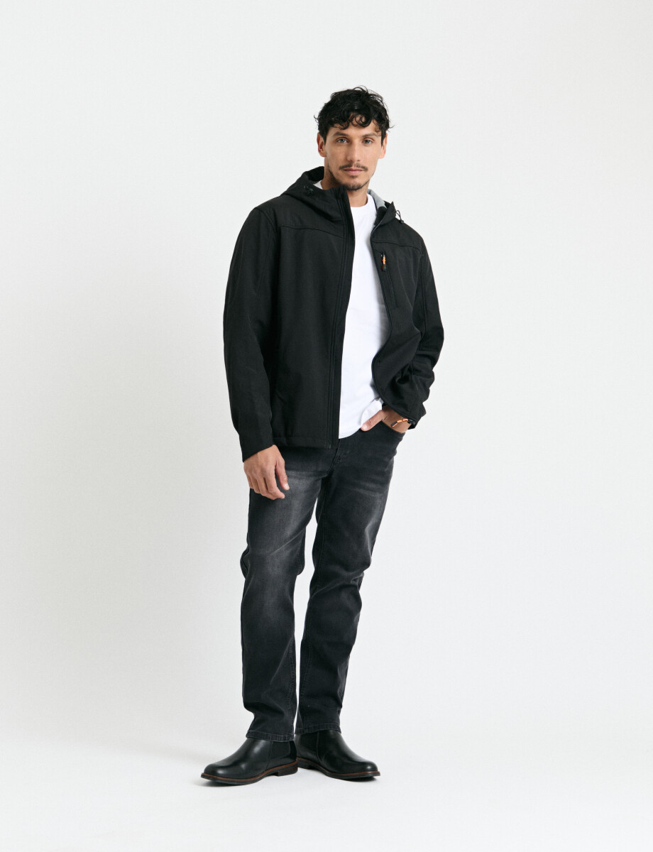 300550 CAMPERA HARRINGTON LABEL Negro