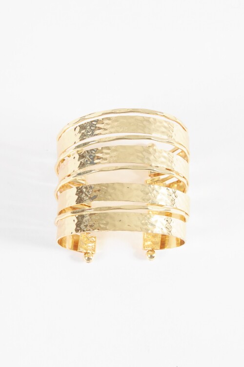 Pulsera vueltas texture dorado