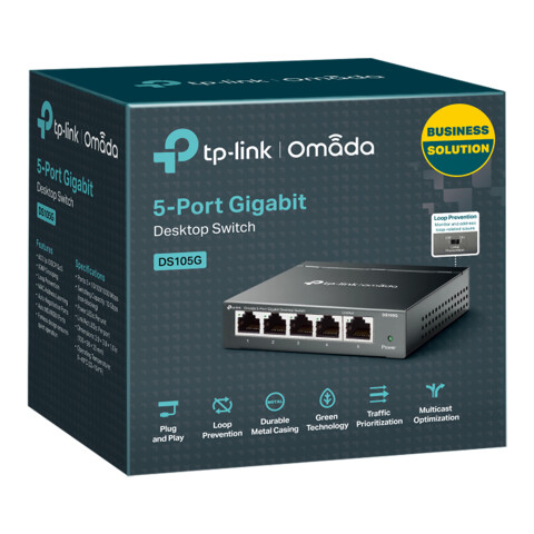 Switch Tp-Link 5 puertos DS105G Omada 10/100mbps Switch Tp-Link 5 puertos DS105G Omada 10/100mbps