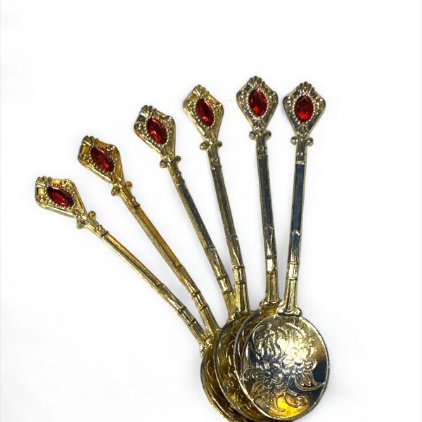 Set de cucharitas piedra oro Set de cucharitas piedra oro