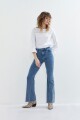 Remera escote base con cintas de broderie blanco