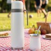 Set termo Comet Bologna 1 lt + Mate de 160 ml Blanco