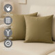 Set x2 funda de almohadones lisa 43 x 43 cm MARRON