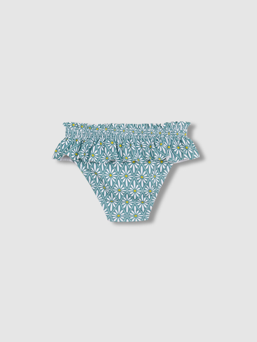 Braguita Estampado Flor Geometrica Azul Claro