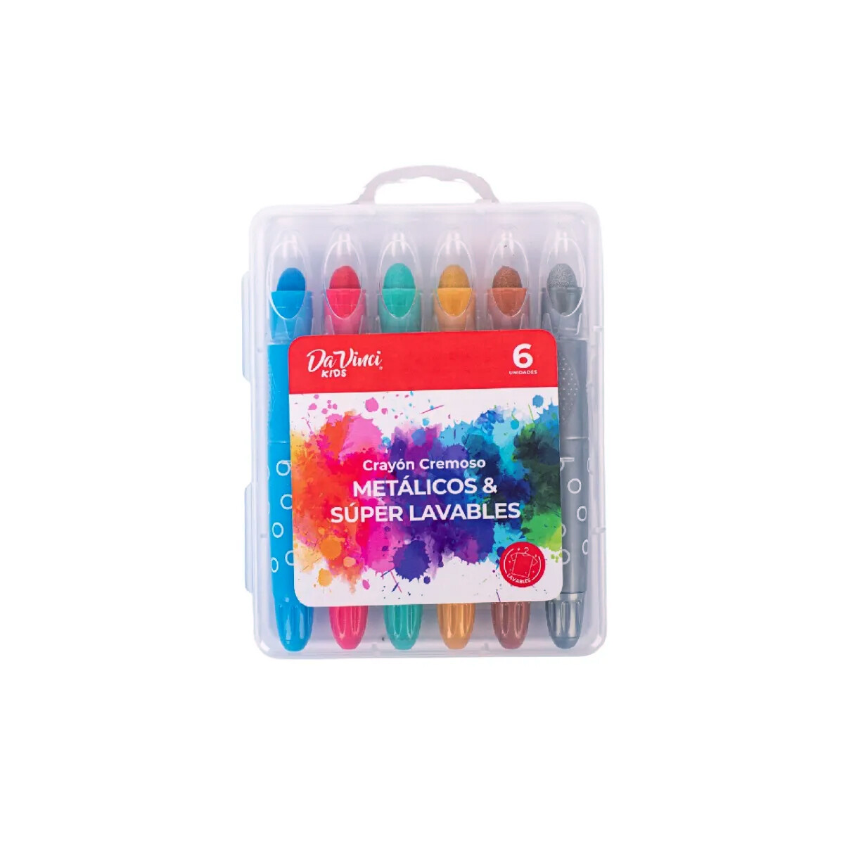 Crayon Cremoso Da Vinci x 6 - Metalicos y Super Lavables 