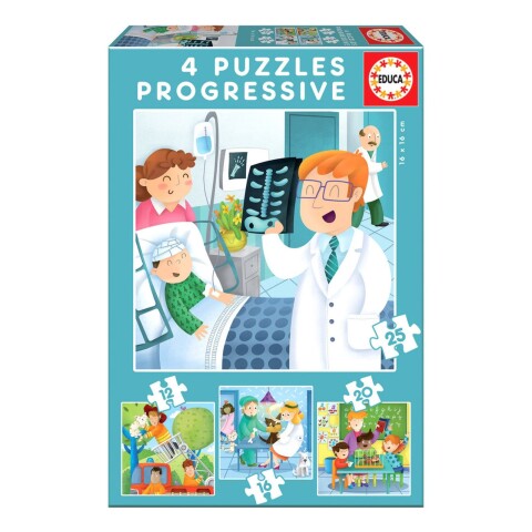 Set Puzzle Aprender Doctor Bombero Educa Niños Rompecabezas Set Puzzle Aprender Doctor Bombero Educa Niños Rompecabezas