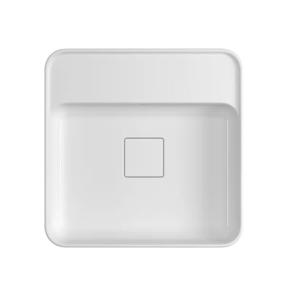 Bacha de apoyo cuadrada 40 cm c/mesa blanca brillante Deca Bacha De Apoyo Cuadrada 40 Cm C/mesa Blanca Brillante Deca