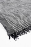 Pashmina rayada flecos negro