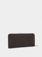 Cartera De Textura Suave Con Cremallera burdeos