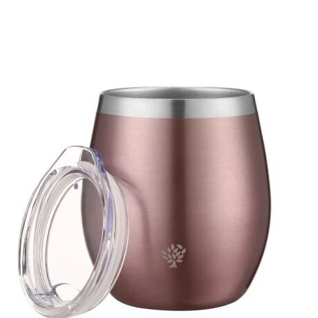 Mate Terrano Acero Inoxidable con Tapa LILA-METALIZADO
