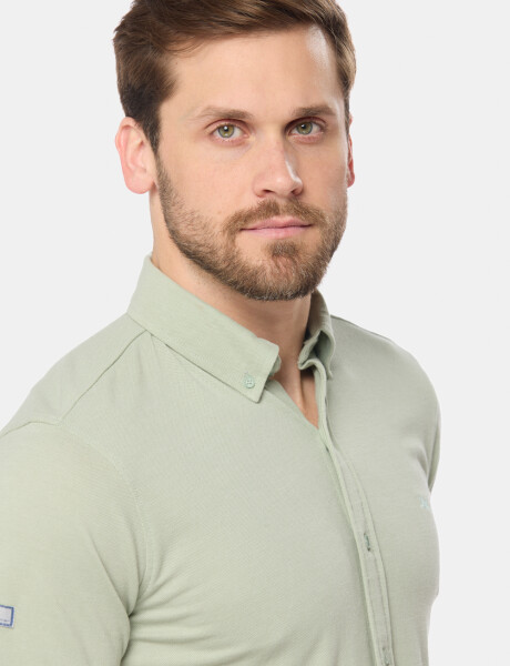 CAMISA LISA EN PIQUE Verde