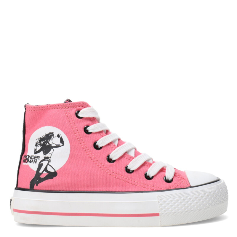 Championes Infantiles DC Wonder Woman Rosa - Negro