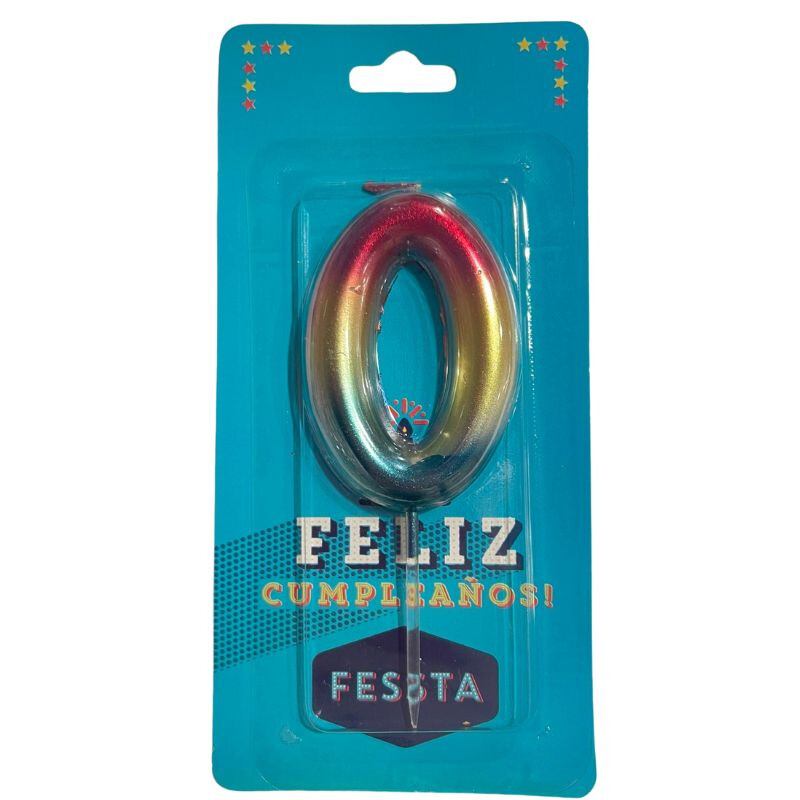 Vela N° Metalizada Degrade CERO