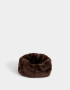 Cuellos Clasico Cuello Tejido Efecto Peluche - Marron Chocolate