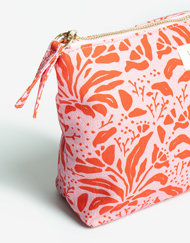 Porta Cosméticos Portacosméticos De Material Reciclado - Estampado Flores