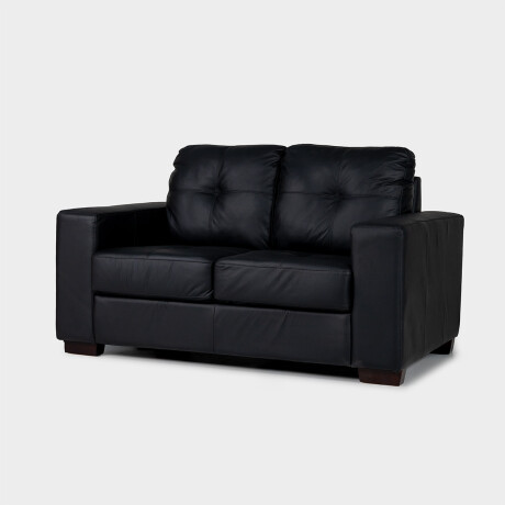 Sofá Fargo - Cuero Básico - 2 cuerpos 450 (Negro)