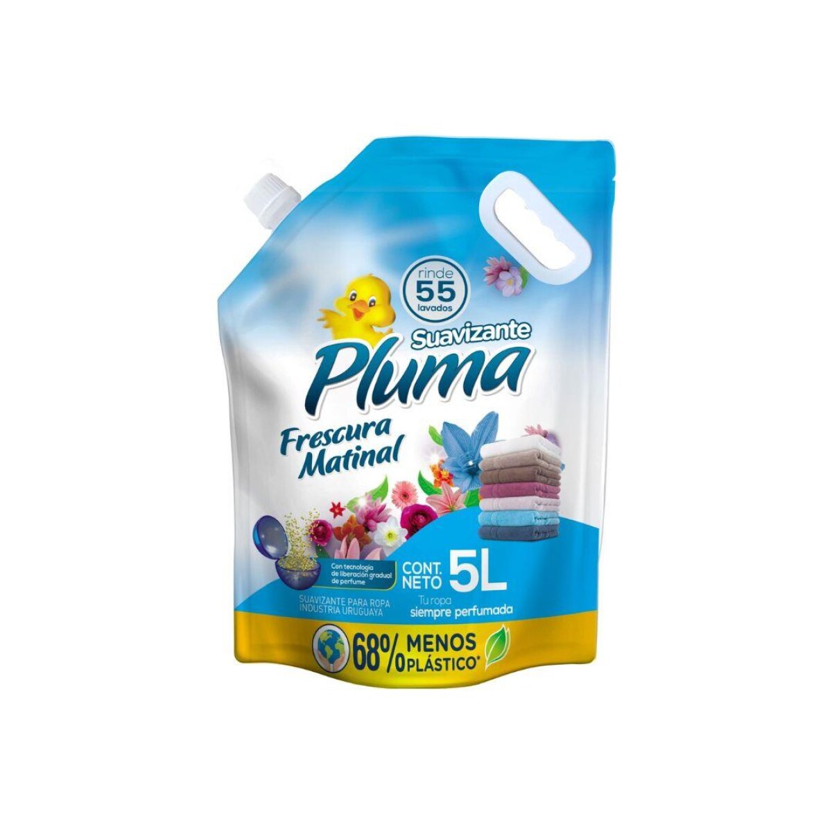 SUAVIZANTE DE ROPAS ECONÓMICO PLUMA, 5LT 