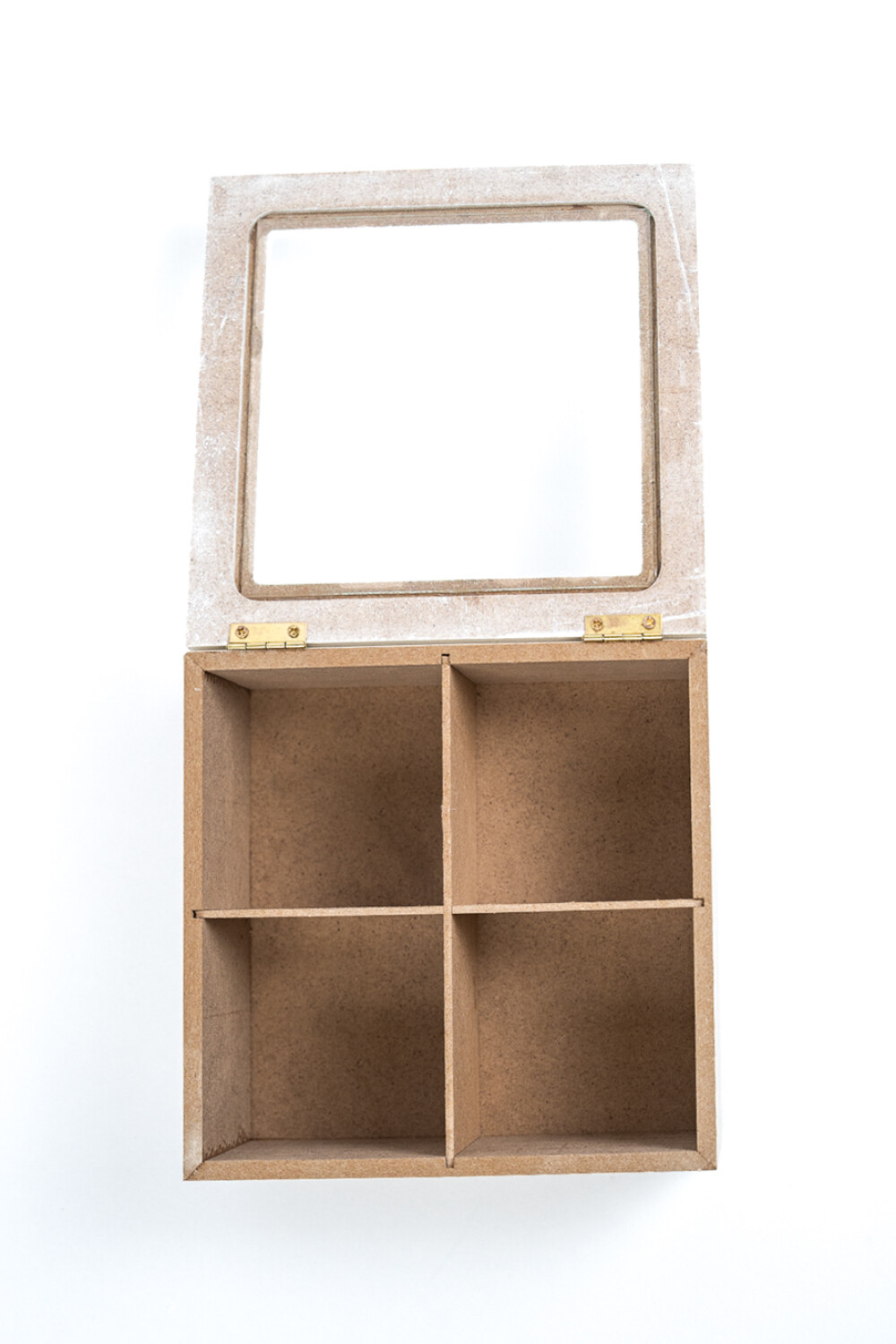 Caja Para Té Lyra, 4 Separaciones. Color Unico