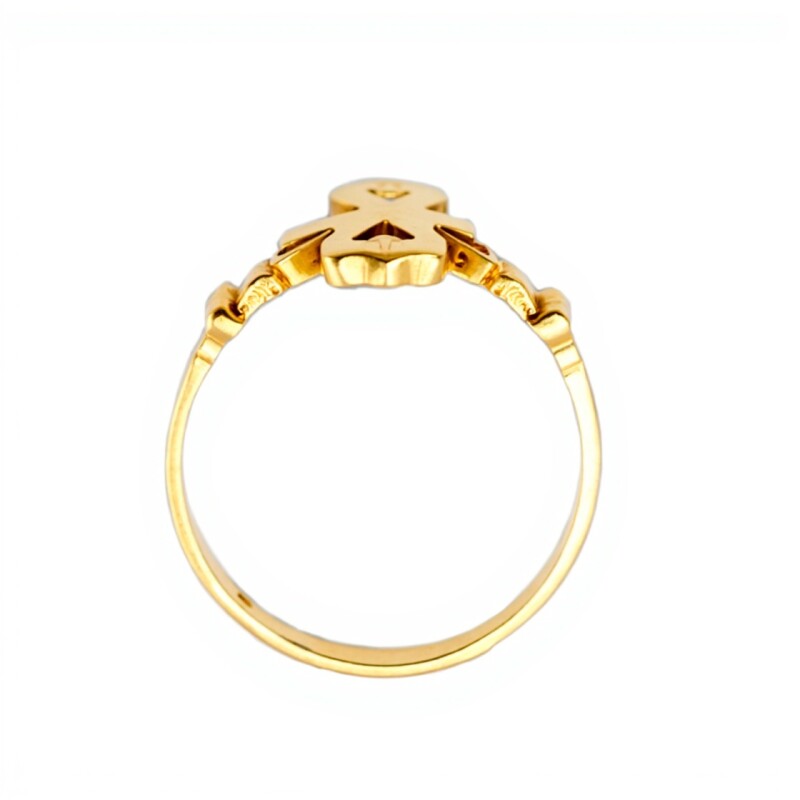 Anillo Cruz Egipcia-Oro bajo-Sin Piedra-AN8194 sinpiedra