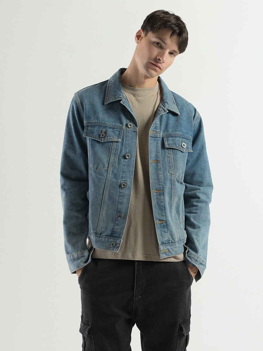 Camisa con store campera de jeans