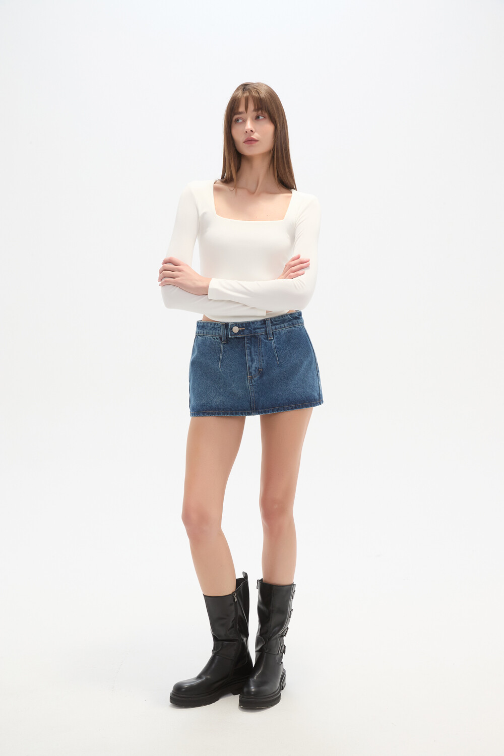 Falda Zlata Azul Medio