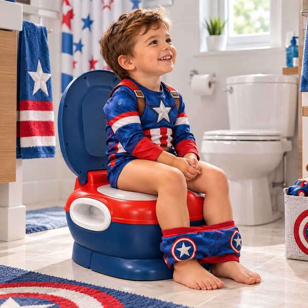 Pelela inodoro para bebes y niños con tapa y asiento infantil IMBACK Color Azul y Rojo Pelela inodoro para bebes y niños con tapa y asiento infantil IMBACK Color Azul y Rojo