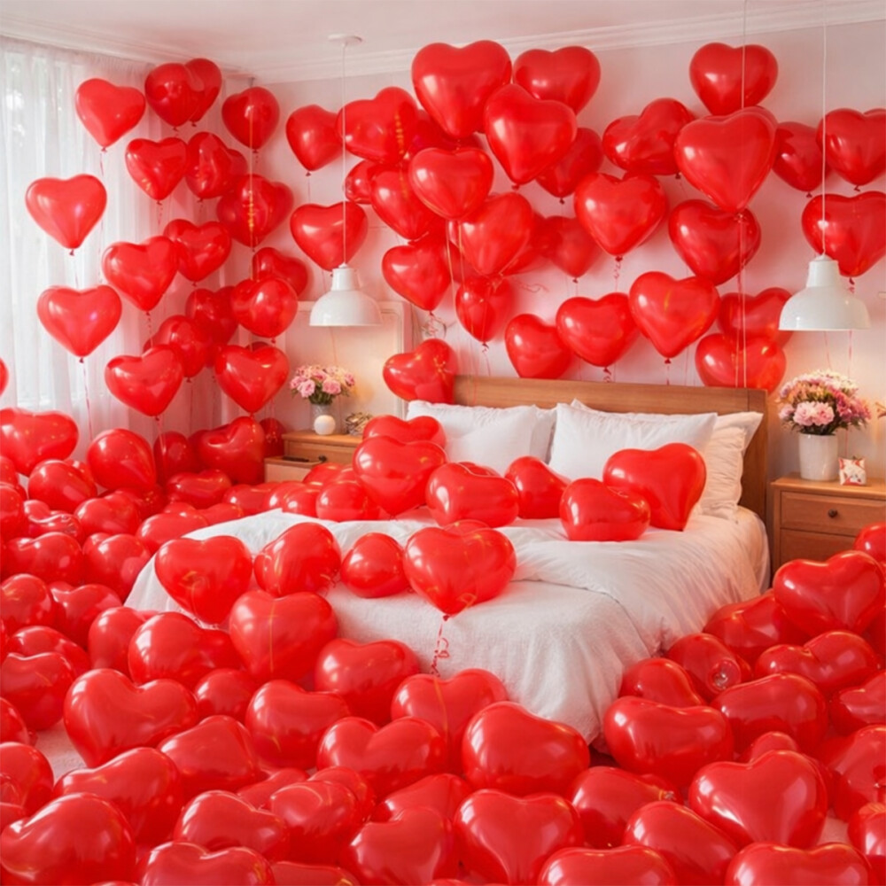 Globos Con Forma De Corazon Pack x100 Globos Con Forma De Corazon Pack x100