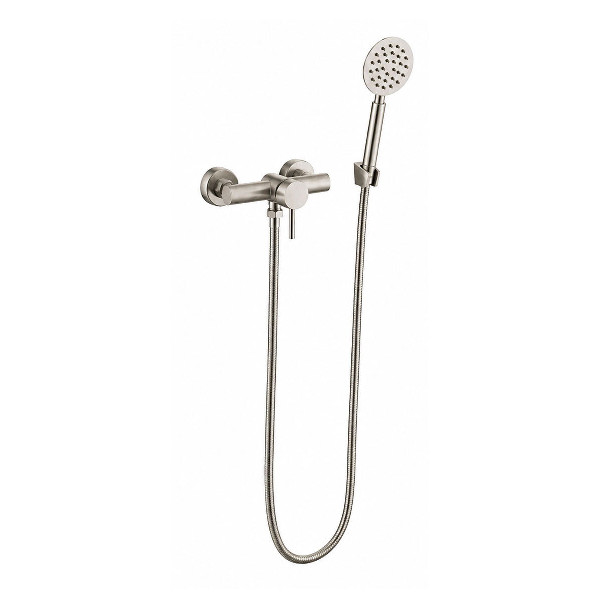 Ducha Externa Con Telefono Y Flexible Satinado Cepillado 