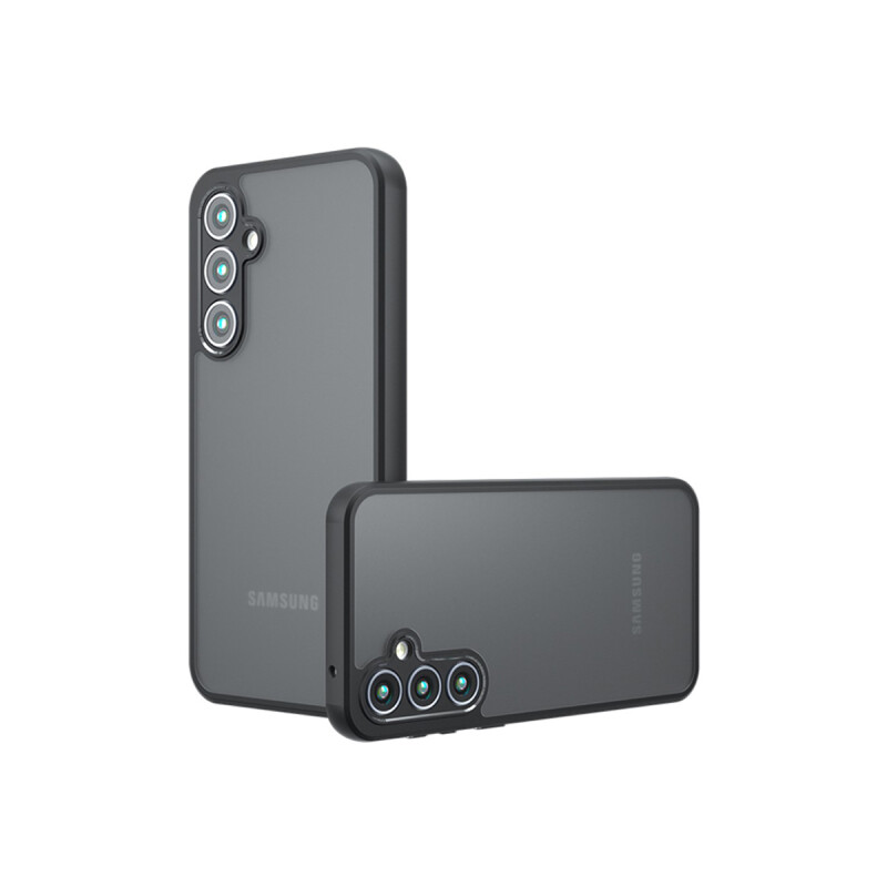 Protector rígido Samsung Galaxy A55 transparente bordes negros Protector Rígido Samsung Galaxy A55 Transparente Bordes Negros