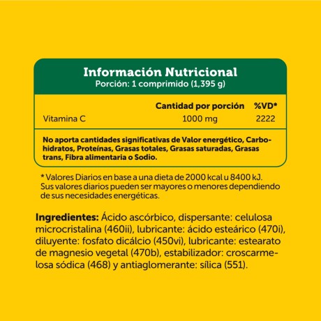 Vitamina C 1000 mg - Natural life Vitamina C 1000 mg - Natural life