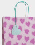 Accesorios Regalos Glitter Bolsa De Regalo M Estampada - Rosa Claro
