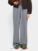 Pantalón Con Cintura Elástica Y Bolsillos gris