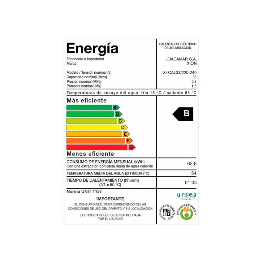 Calefón Xion 30 Litros Acero Calefón Xion 30 Litros Acero