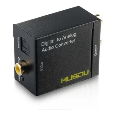 Conversor de audio digital de fibra de óptica o coaxial a RCA Conversor de audio digital de fibra de óptica o coaxial a RCA