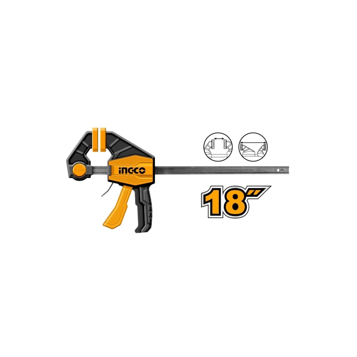 Prensa rapida auto ajustable 18" 60kg INGCO 