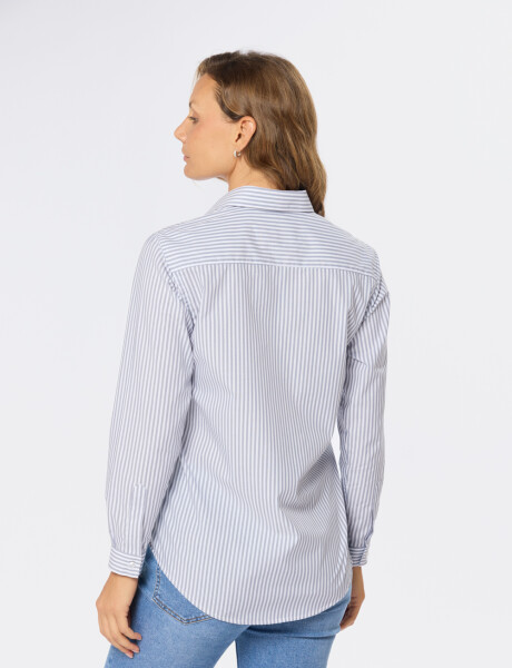 CAMISA HOLGADA RAYADA Piedra