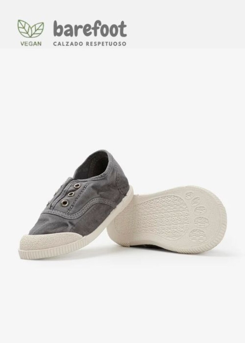 Zapatilla inglesa barefoot gris - Gris 